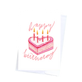 Happy Birthday Heart Cake Card